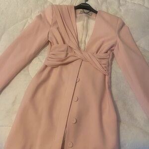 Roma Pink Long Sleeve Dress